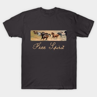 Free Spirit Horses Running T-Shirt